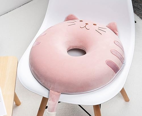 Cojín de asiento de silla de 2.8in de grosor, 15.7 x 15.7in de espuma viscoelástica con cremallera, bonito diseño de dona para el hogar, oficina,