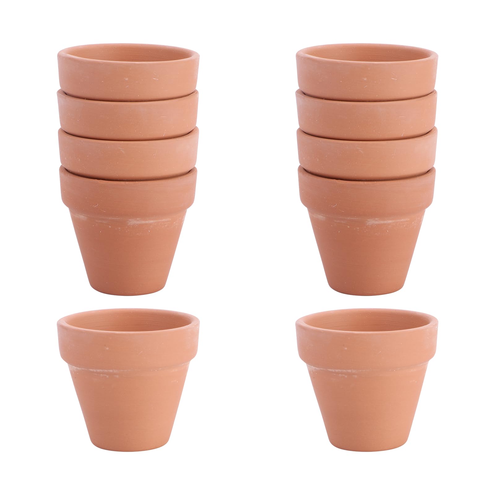 Bestomz 10 pieces mini clay pots 5 cm clay ceramic planter cactus flower pots for nursery pots ideal for plants, crafts, weddings favours