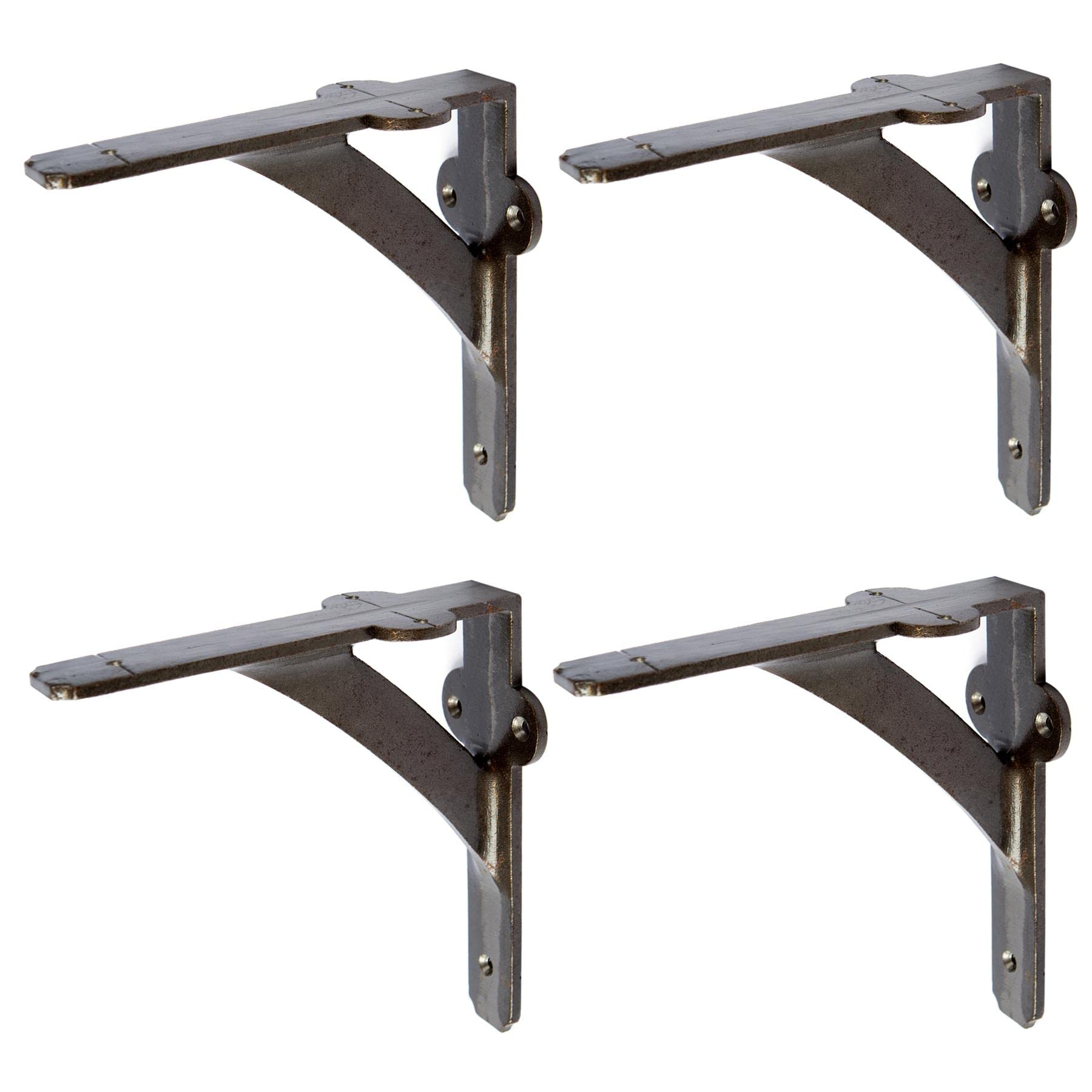 B&Q -  Hammer & Tongs Iron Shelf BracketD150mmRawPack Of 4