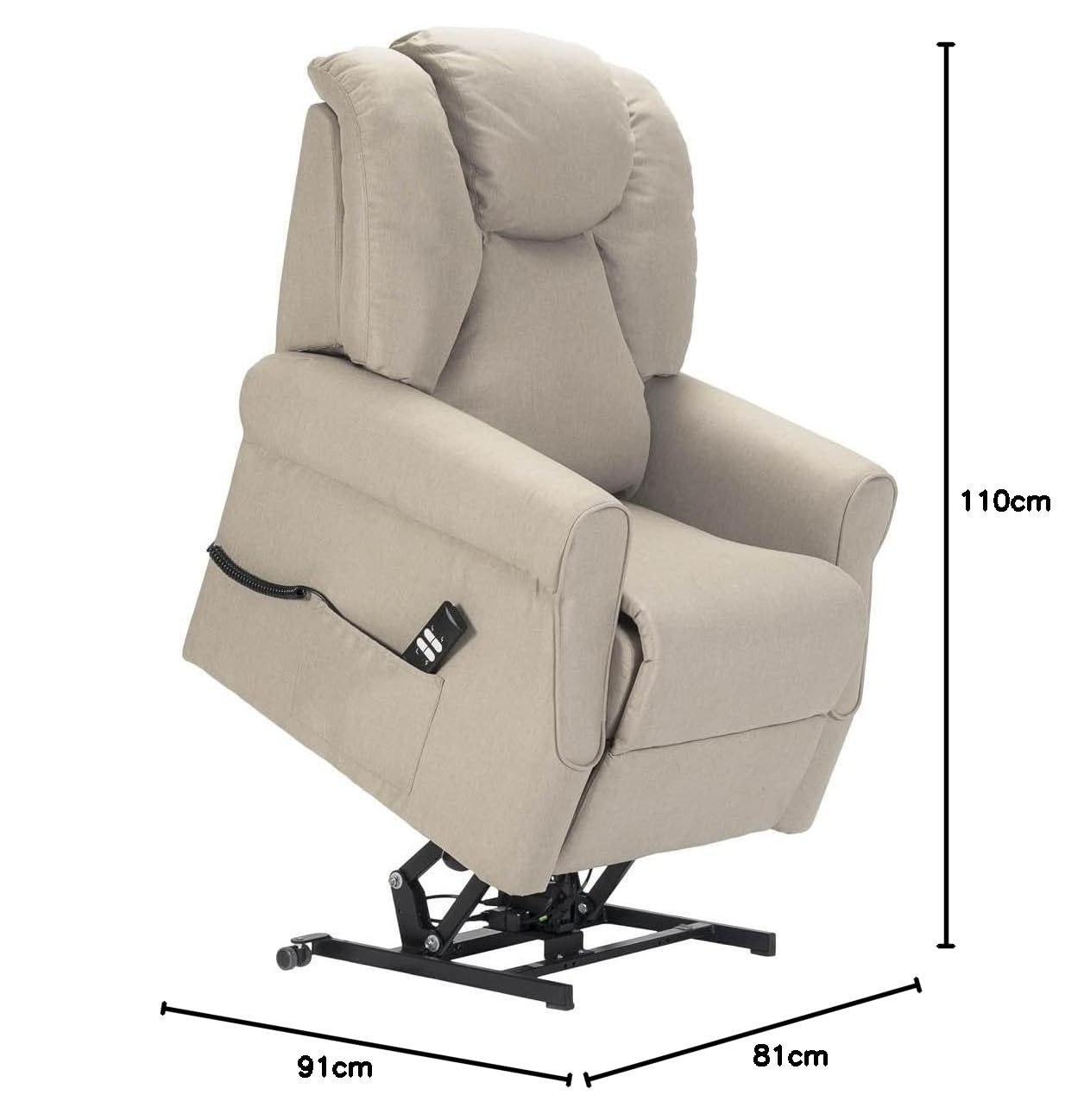 Sime Betty 2 Moteurs PERSONNALISÉ Fauteuil releveur Relax Dispositif Médical système de Roue Doux siège à Micro-Ressorts résistant aux Taches Chanvre