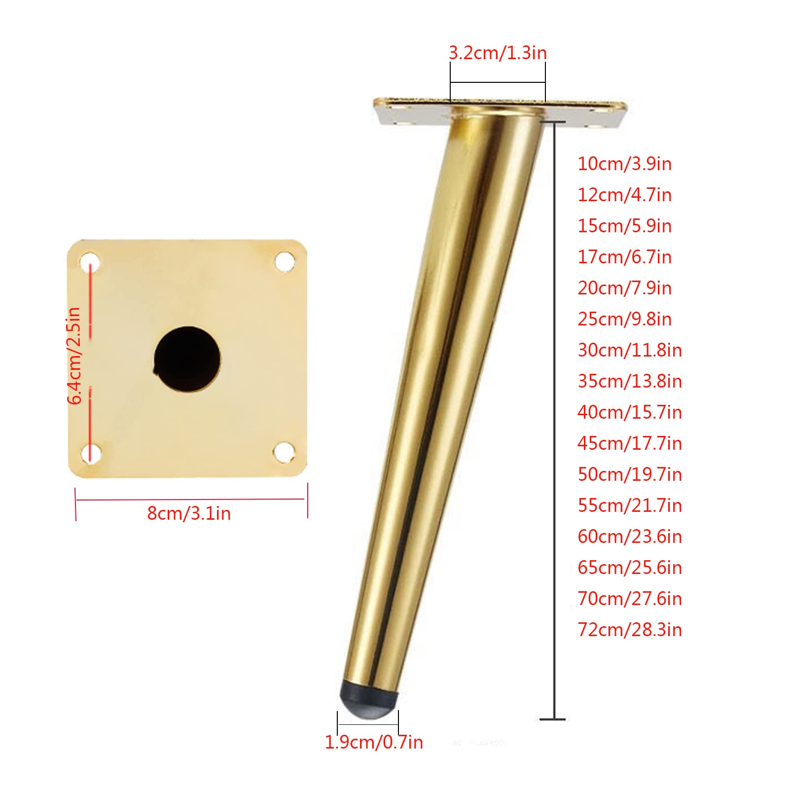 Meubelpoten, Schuine Taps Toelopende Meubelpoten, Diy Meubels Tafelpoten Bankpoten Tafelframe Metalen Kastpoten Met Plastic Rubberen Kop 4 Stuks Meubelpoten, Schuine Taps Toelopende Meubelpoten, Diy Meubels Tafelpoten Bankpoten Tafelframe Metalen Kastpoten Met Plastic Rubberen Kop 4 Stuks