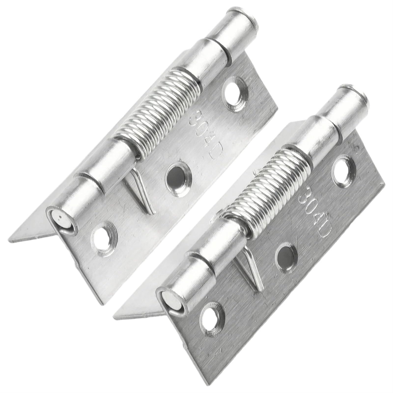 Charnière de porte à ressort lot de 2 en acier inoxydable fermeture automatique pour armoire 3"