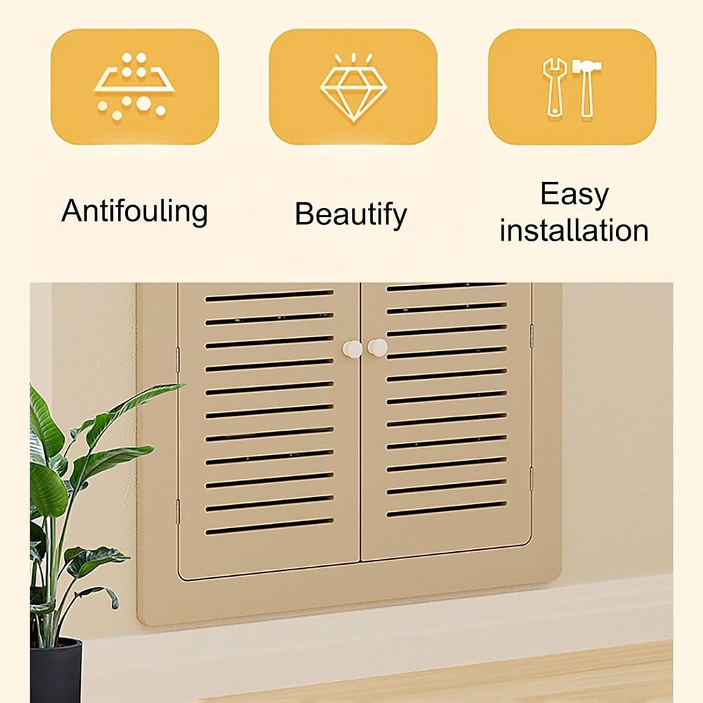Panel De Acceso Ventilado para Paneles De Yeso, Puerta Decorativa Color Avena para Servicio Eléctrico Y De Plomería, Paneles De Acceso para Paneles De Yeso para Plomería,L70*h60cm