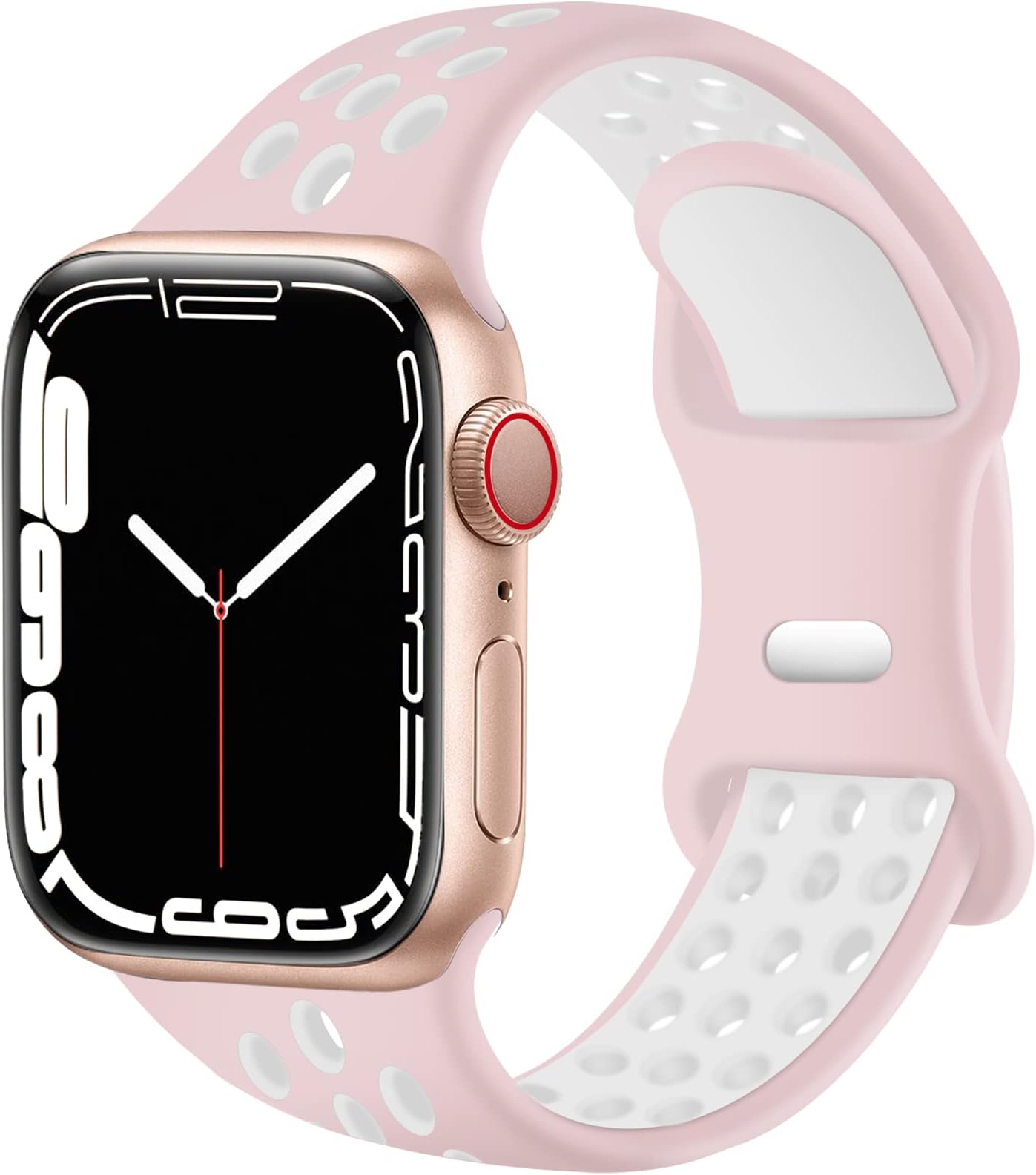 Sport Bands Compatible for Apple Watch Bands 38mm 40mm 41mm 42mm 44mm 45mm 46mm 49mm,Soft Silicone Sport Women Men Replacement Strap Compatible with iWatch Series 11/10/9/8/7/6/5/4/3/2/1 Ultra 2 SE