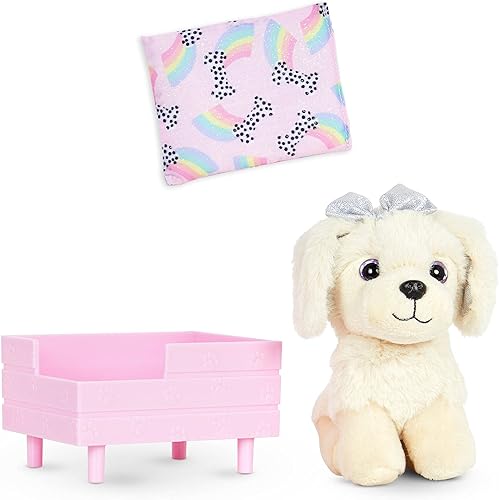 Glitter Girls Zeke - Animal de peluche Golden Retriever de 6 pulgadas - Patas posables - Accesorios de muñeca de 14 pulgadas para niños a partir de
