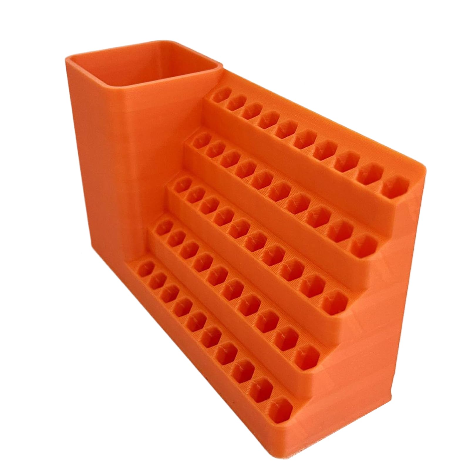 Zanthicia Vertical Space Saving Bit Storage Box Efficiently Organize Screwdrivers While Resisting Wear Allen Wrench Organizer Hex Screwdriver Bit Organizer Box Drill, 50 holes