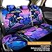 Fiada 15 Pcs Car Seat Covers Full Set Automotive Truck SUV Rear Front Seat Protectors Steering Wheel Cover Wrist Strap & Cup Mat Pad & Belt Cover Christmas Car Accessories(Mushroom)