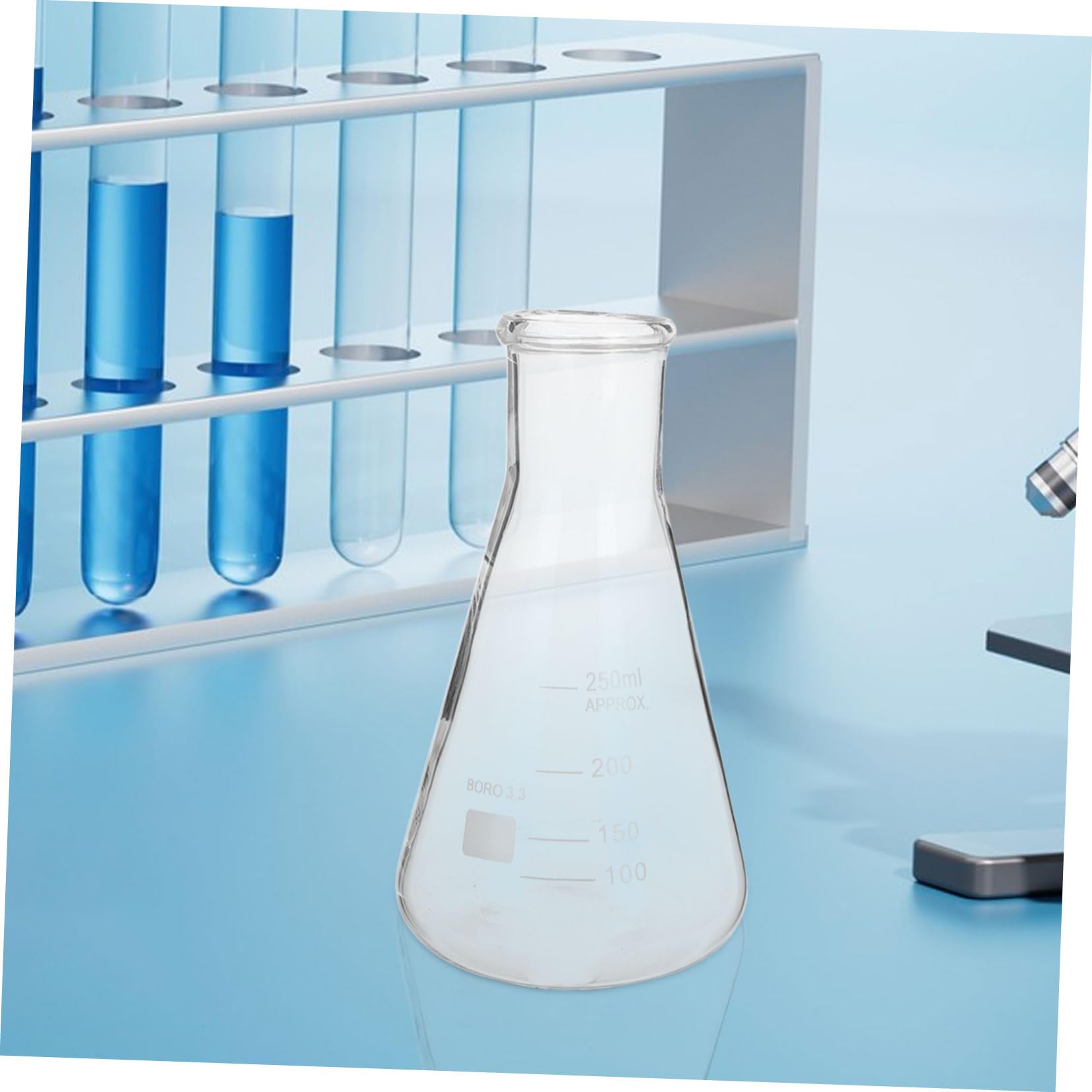 SOLUSTRE 5kawałki Sztuk Kolb Erlenmeyer z Wysokiego Szkła Borokrzemowego Odporny Wysokie Temperatury Do Eksperymentów Laboratoryjnych Pojemności