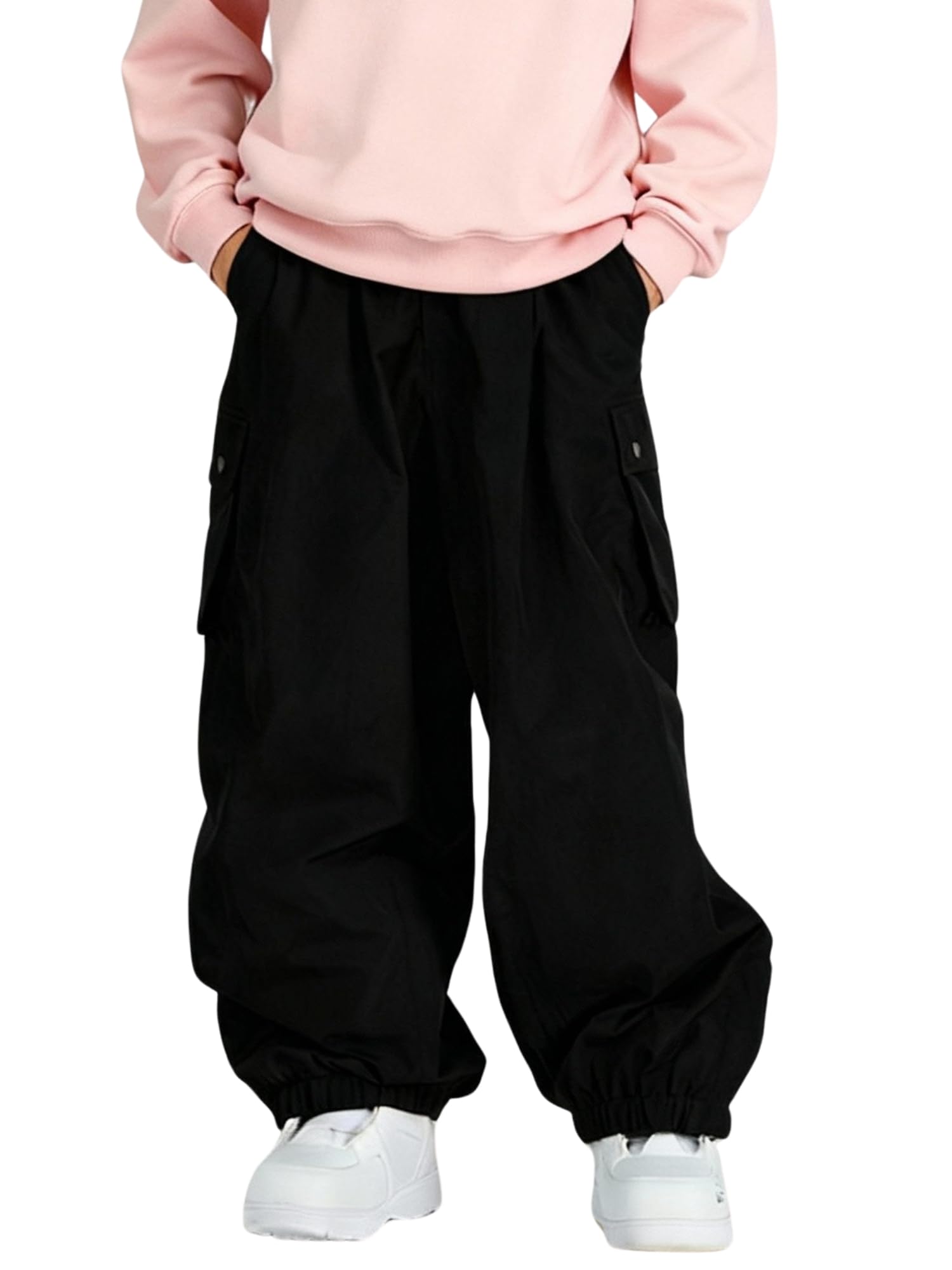 xwxwseui Men's Baggy Cargo Snow Pants Warm Insulation Ski Pant Snowboard Outdoor Hiking