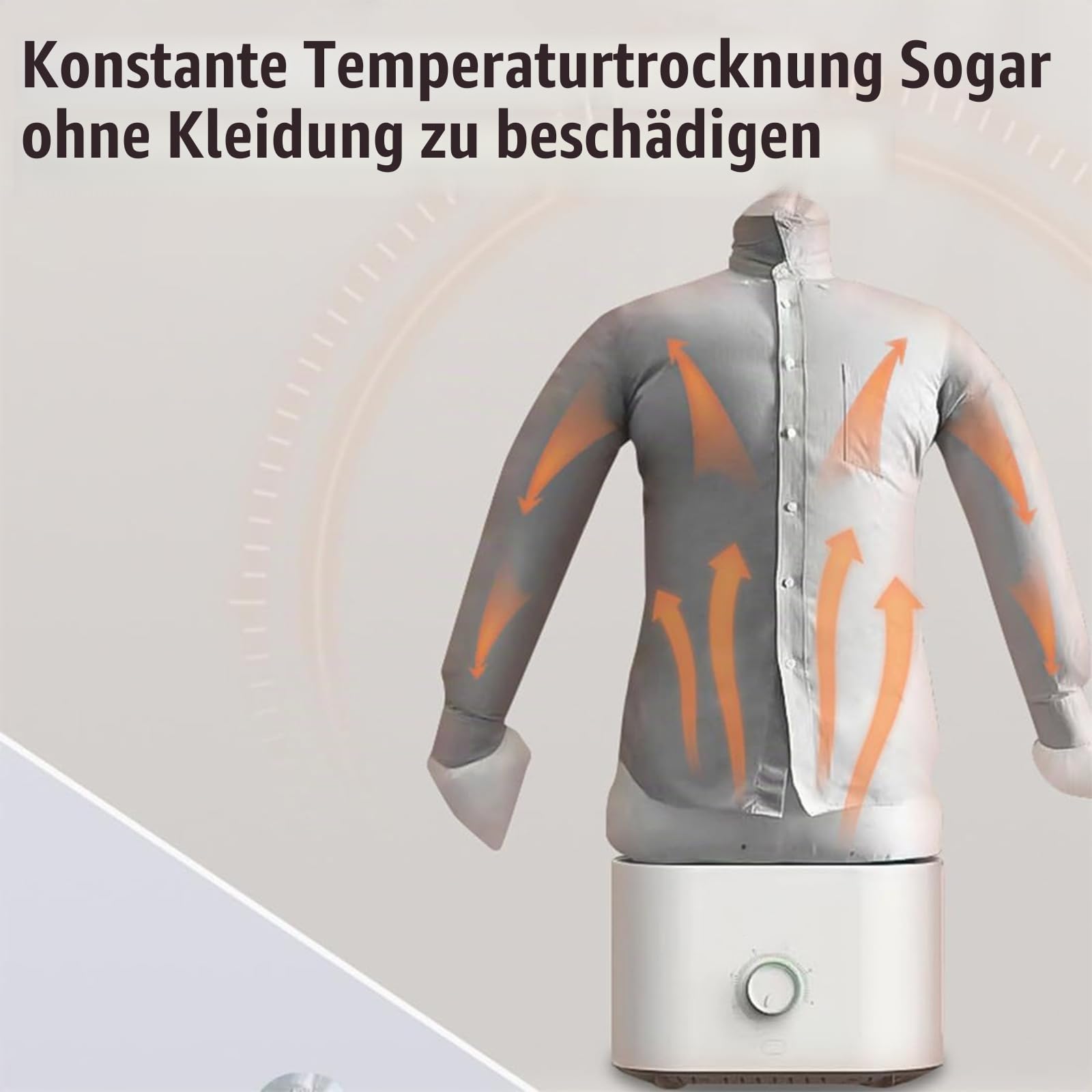 Scanovus Automatic Ironing Machine, Automatic Hot Air Dryer & Iron for Shirts & Pants, Hands-Free Inflatable Shirt Ironing, 8-12 Minutes Quick Ironed Dry (White)
