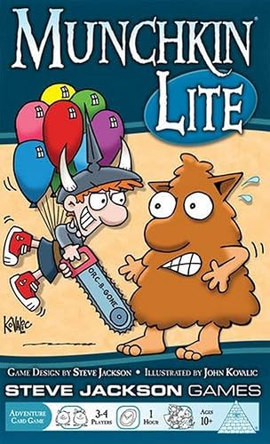 Steve Jackson Games Munchkin Lite Juego de cartas  Juego de cartas familiar  Juego para adultos, niños y familia  Juego de aventuras de fantasía
