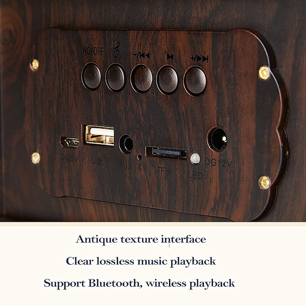 Giradischi Bluetooth con altoparlanti stereo integrati, fonografo portatile in vinile con trasmissione a cinghia a 3 velocità