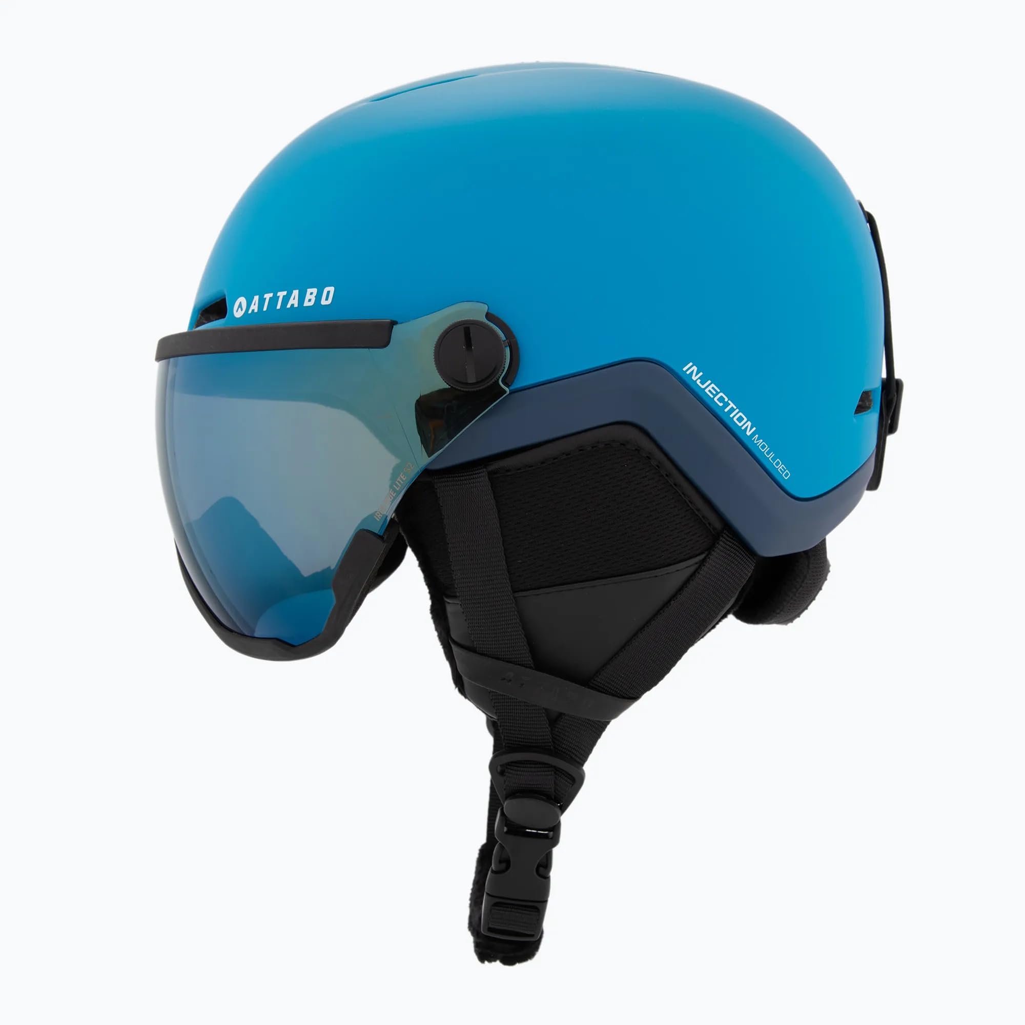 ATTABO Avens 2.0 Jr Visor dziecięcy kask narciarski z wizjerem – In-Mold, powłoka przeciwmgielna i lustrzana S2, aktywna wentylacja, do jazdy na nartach i snowboardzie 51 cm – 54 cm