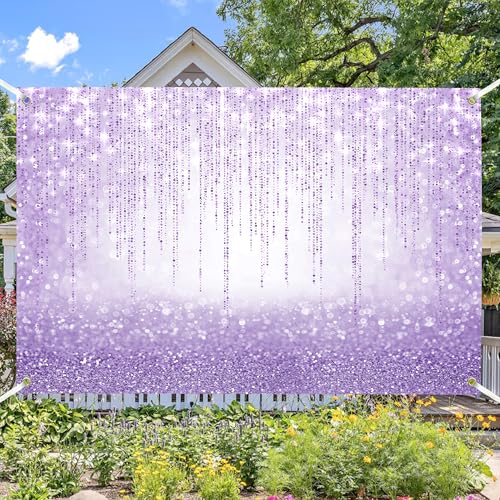 Fondo morado con purpurina 8x6 FT para fotografía miniatura 2