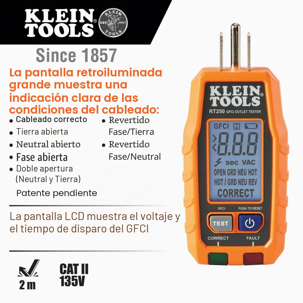 Digital Multimeter Premium Electrical Test Kit with Non-Contact Voltage Tester, Receptacle Tester, Test Leads Klein Tools 69355