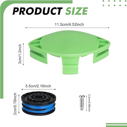 Miniatura 2 de THTEN 29242 29082 - Cabezal de cuchillas de recortadora compatible con Greenworks 24V 40V 21052 29272 y 21212 cortadoras eléctricas de cuerda 16
