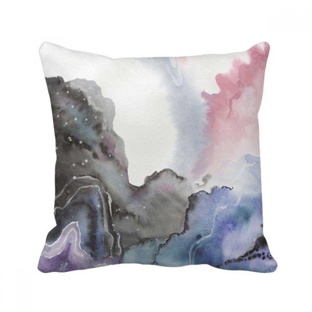 Coussin carré aquarelle 40x40 cm pour déco canapé salon
