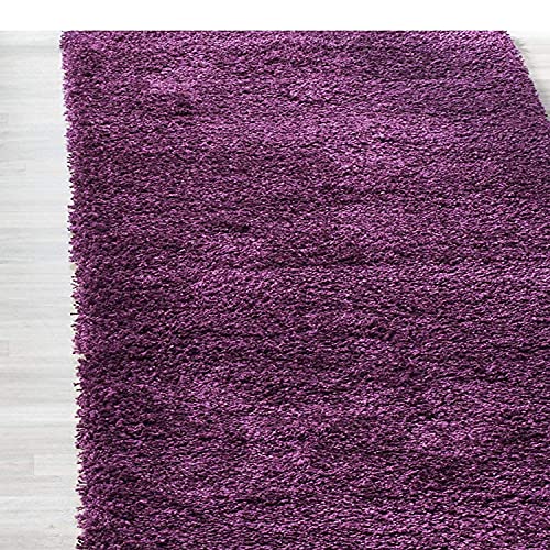 Image of Carpet for Hallway, Kitchen, and Modern Interiors, Cozy Shag Runner for Living Room, Entryway & Office Decor Size 5x7 feet Purple