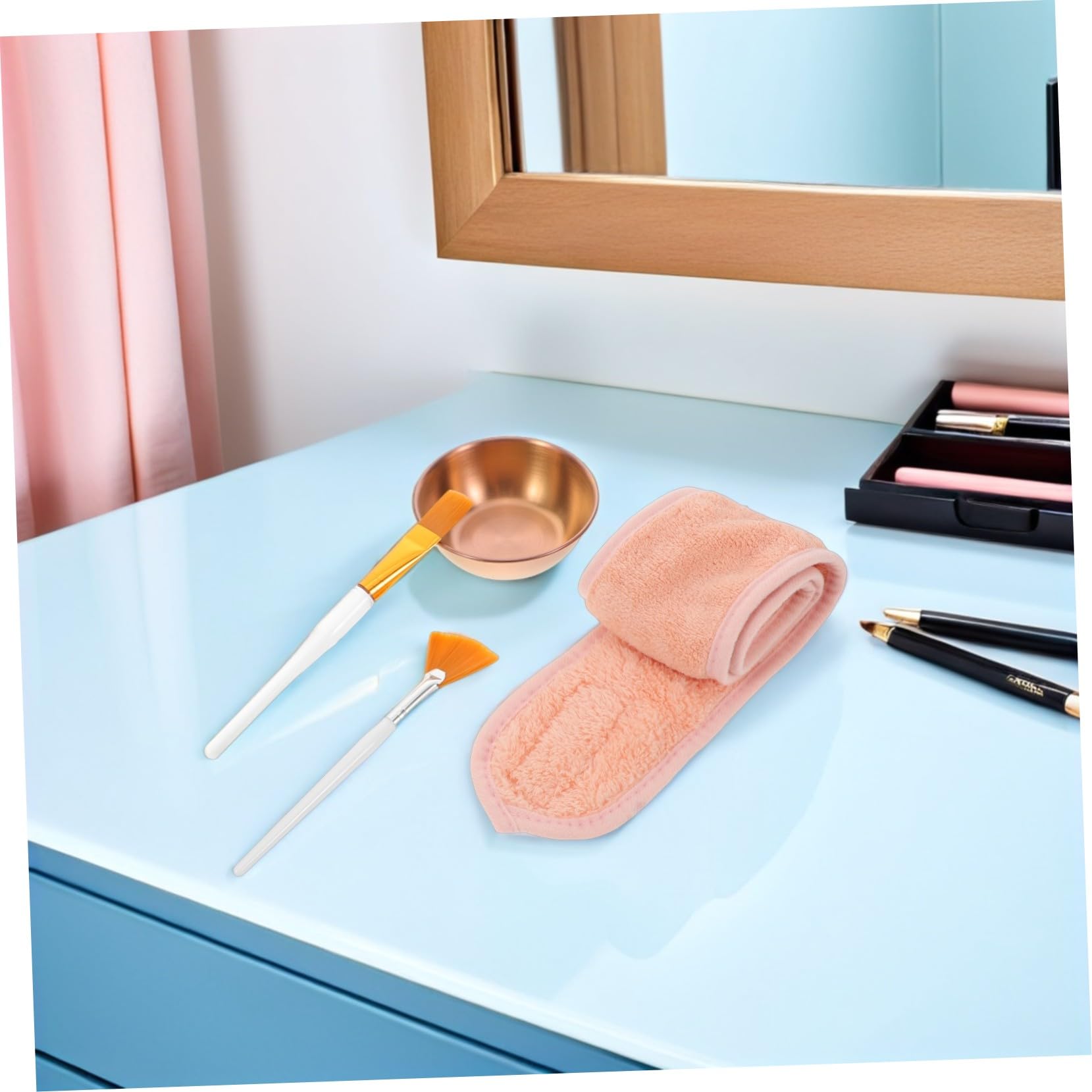 Gesichtsmaskenpinsel und Kosmetikset mit Stirnband für Hautpflege Inklusive Schalen für Kosmetikerinnen und Gesichtspflegewerkzeuge für Spa und Heimgebrauch