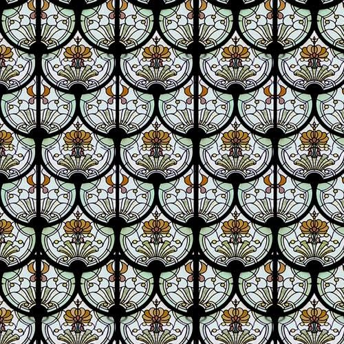 Melody Jane Dolls House Stained Glass Window Glazing Sheet 1:12 Scale Miniature Pattern 01