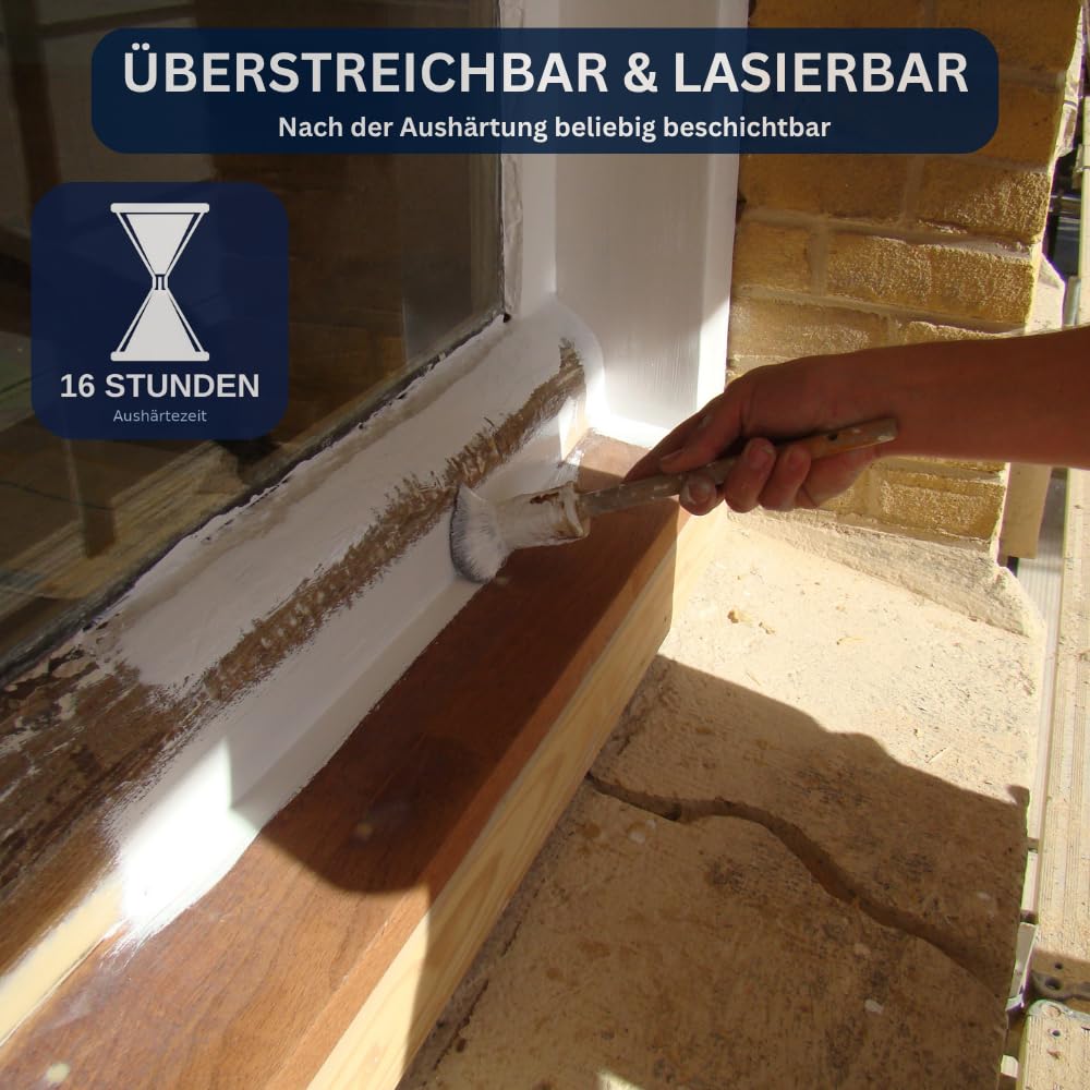 Renoflex Grün 600ml – Holzspachtelmasse 2K Holzkitt Holzfäule Reparatur schleifbar Innen & Außen