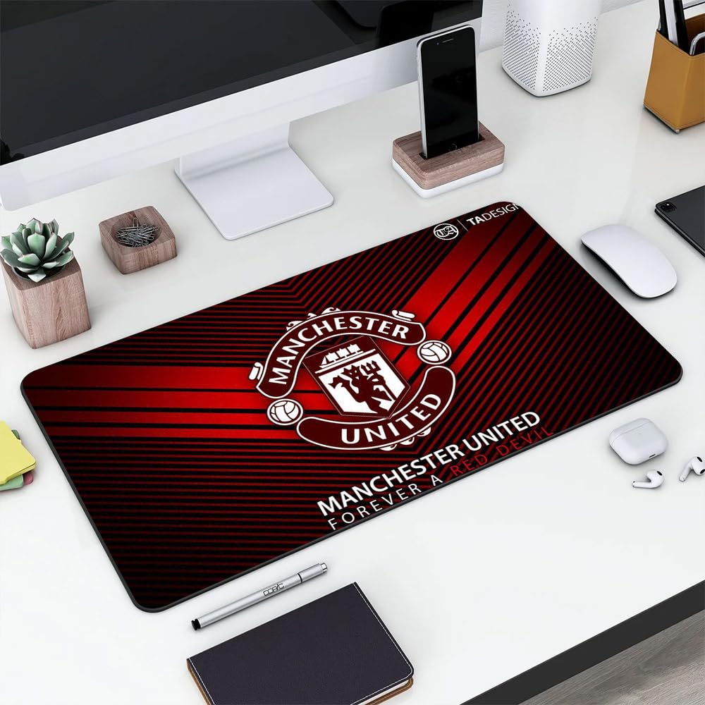 Gadgets WRAP Large Desk Mat Mouse Pad 11 x 23 Inch, Anti-Slip, Spill-Resistant, Ideal for Home, Office, Gaming Setups - Manchester United Classic Red Wall-image-48