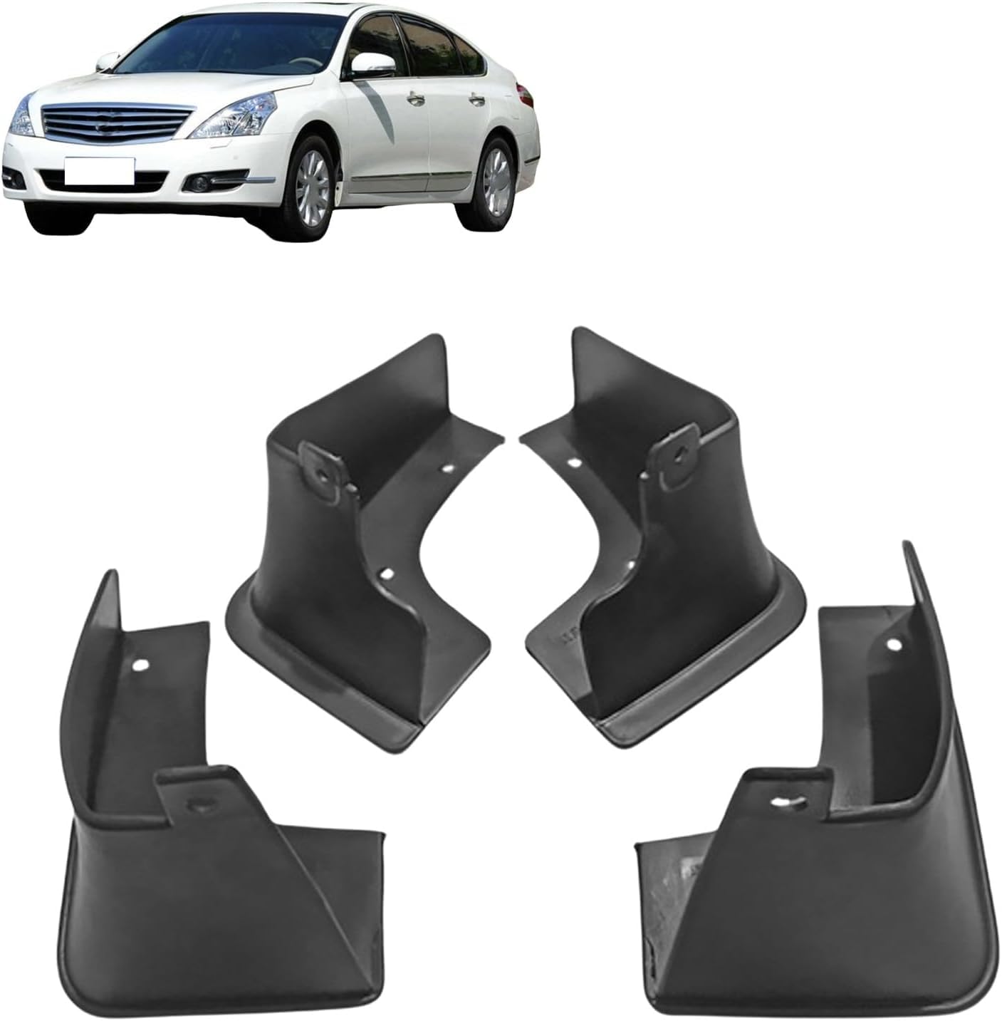 4 Stück Auto Schmutzfänger für Nissan Teana JA 2009-2013, Schmutzfänger Vordere Hintere Spritzschutz Kit Staubdicht Spritzfest Auto Zubehör