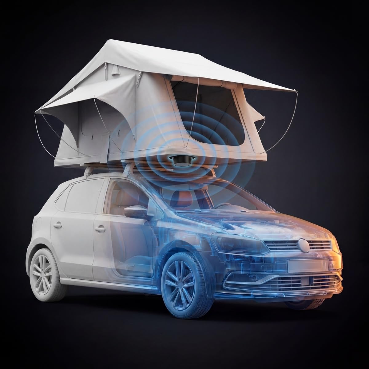 Smarter Nivelliersensor für Camper Van Wohnmobil Wohnwagen Caravan Dachzelt Anhänger Die Digitale Wasserwaage mit Keilberechnung für Auffahrkeile Hebekissen | Smarter Nivelliersensor