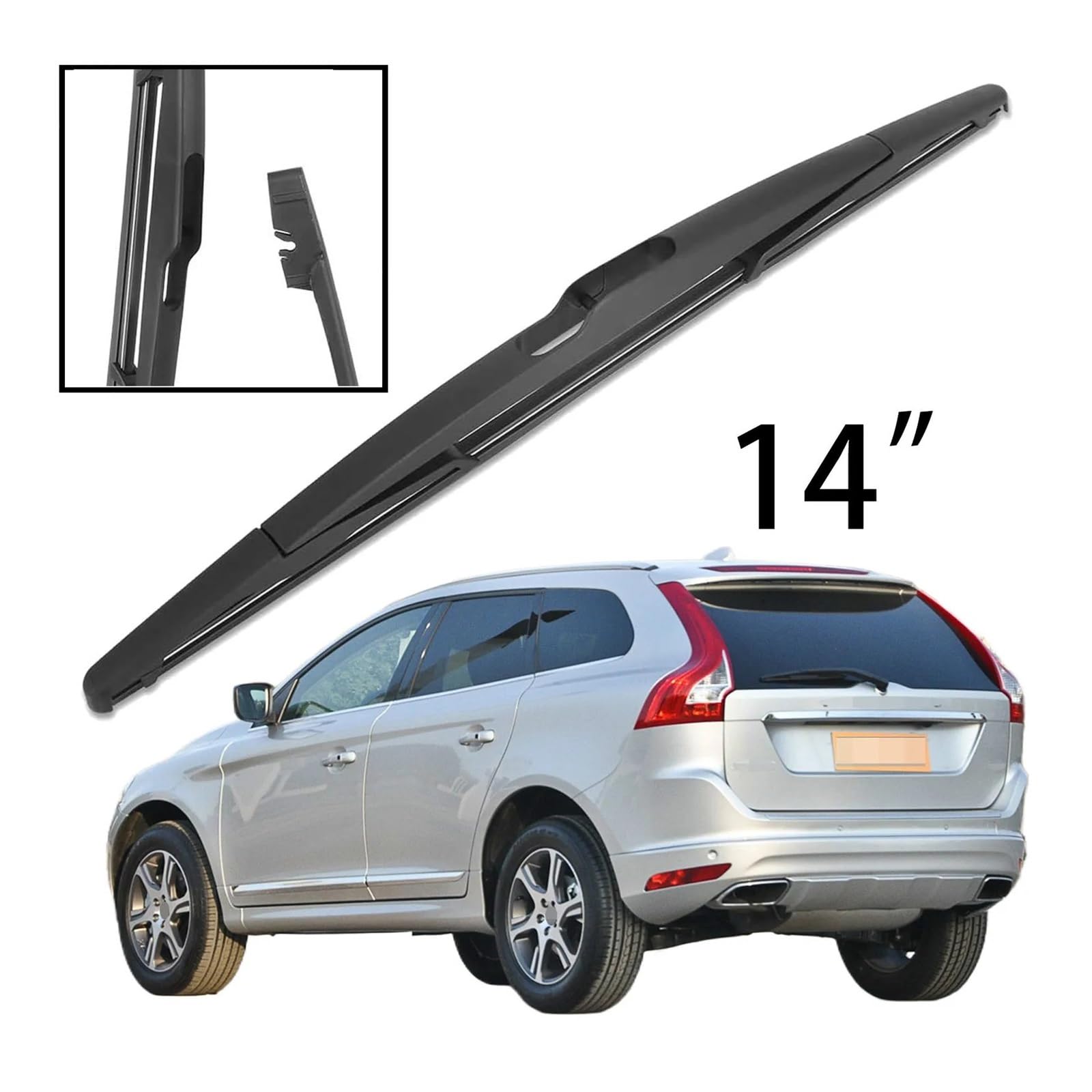 tergicristallo posteriore Per Volvo Per XC60 MK1 2012 2013 2014 2015 2016 2017 14 "Parabrezza Posteriore Parabrezza Lavavetri Spazzole Tergicristallo