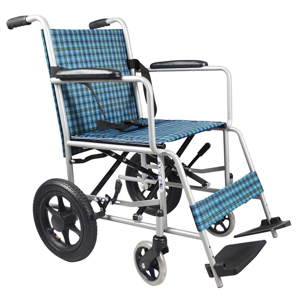 CLoxks Sedia a rotelle,Trasporto Viaggi Cameriere Portatile semovente Spingere Pieghevole Carrello Staccabile Ausili per la deambulazione