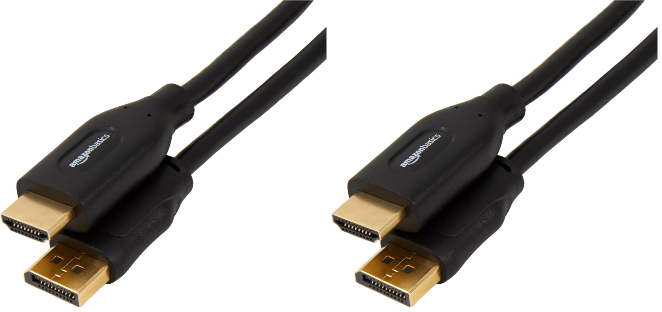 Amazon Basics DisplayPort auf HDMI Kabel mit vergoldeten Steckern 7.6 m (Packung mit 2)