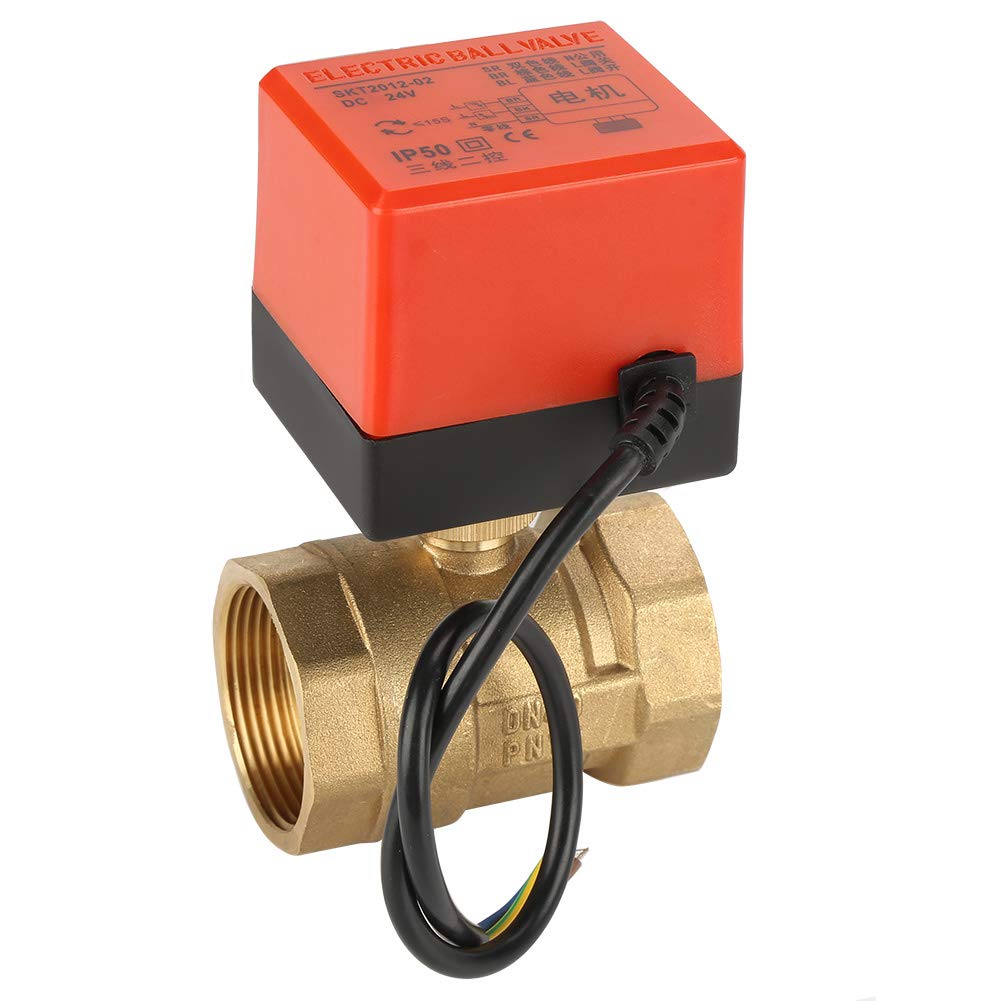 Buy Motorized Ball Valve, DC 24V DN40 G11/2Inch 2 Way 3 Wire Brass