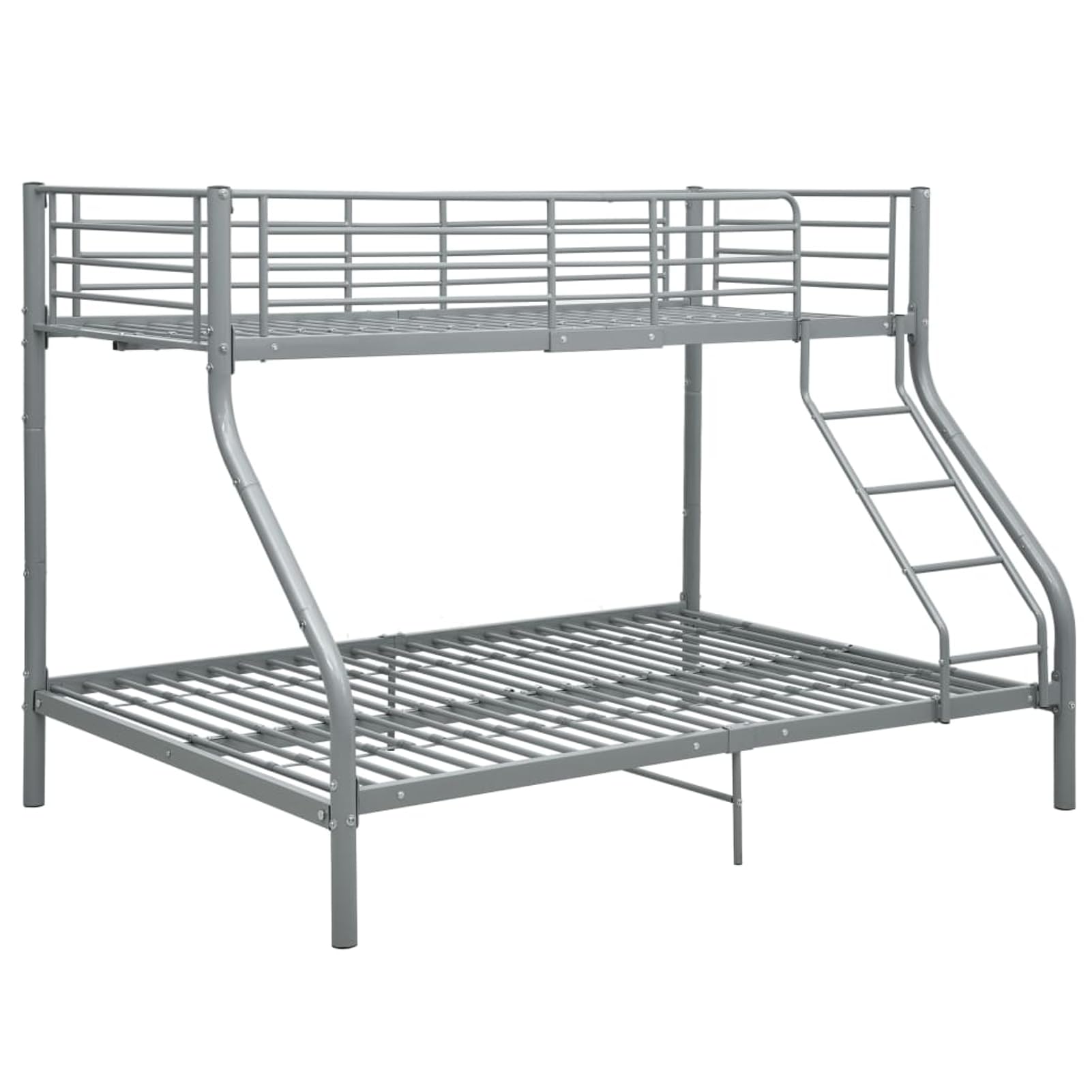 Bunk Bed Frame Grey Metal 140x200 cm/90x200 cm, Bedstead Platform Bed for Adults and Teenagers, Bedroom Dorm Guest Room Furniture Bed Frame Bed Base Beds & Bed Frames