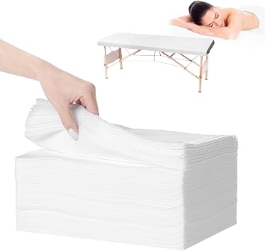 50PCS Disposable Massage Table Sheets, 31" x 71" Disposable Non-Woven Bed Sheets for Massage Table,Breathable Fabric Massage Bed Covers, Single Use Hygiene Sheet for SPA Centers, Beauty Salons, Hotels