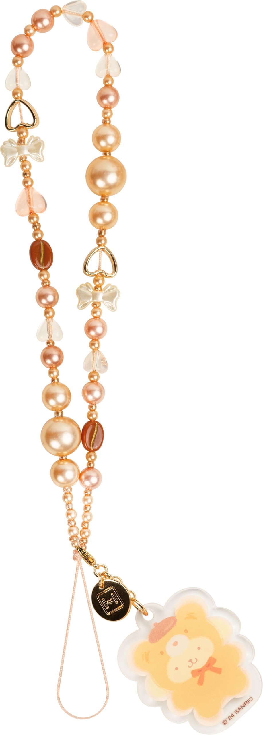 iFaceHello Kitty and Friends Beaded Wristlet Universal Charm Strap [Latte Bear Series] – Cute Wrist Strap for Cell Phone Camera Keys AirPods