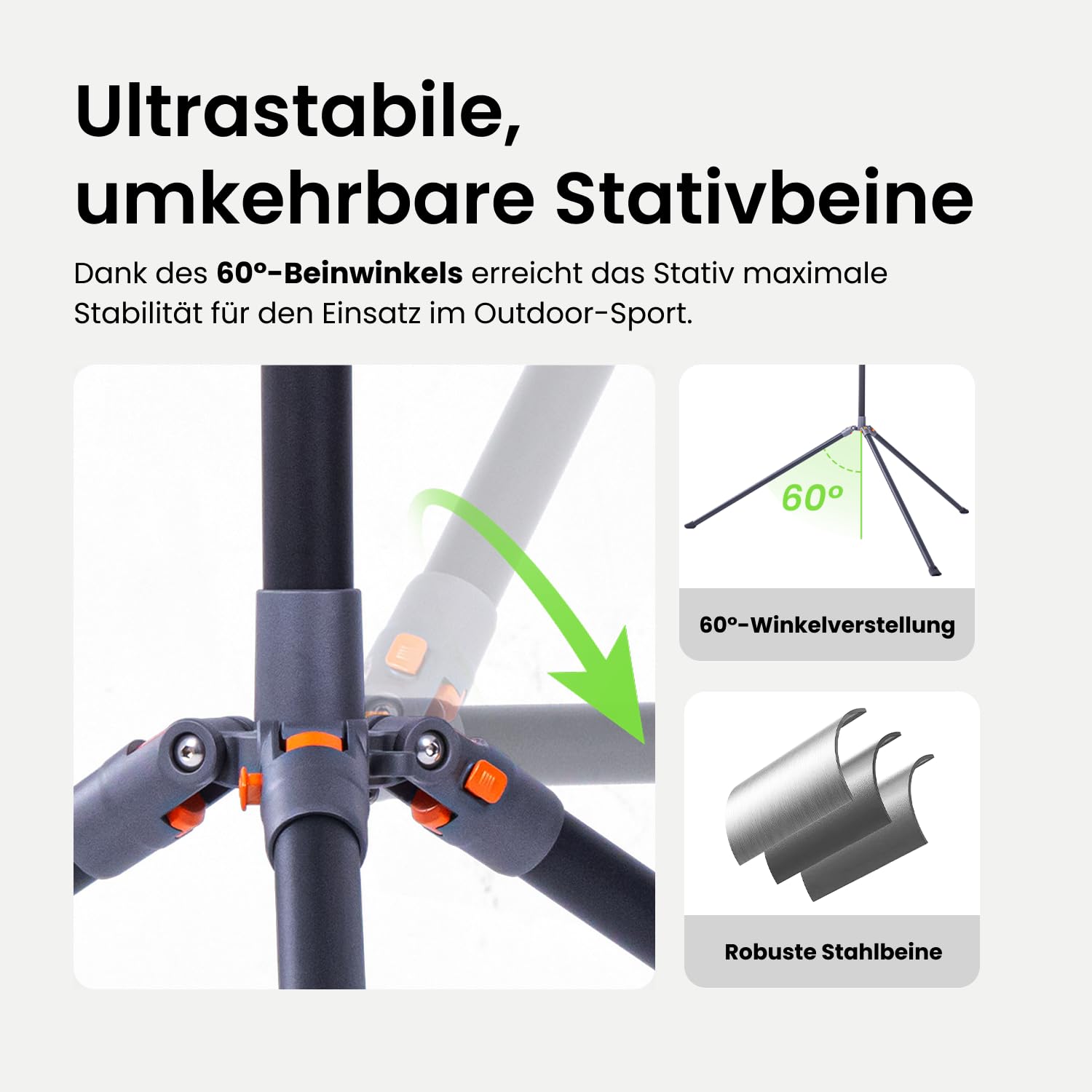 XbotGo NT4 PRO Carbonfaser-Kamerastativ 3,9m – Höhenverstellbar & faltbar mit Tragetasche, luftgedämpfte Mittelsäule, rutschfeste Fußpads, 1/4" Gewinde, optimiert für Falcon