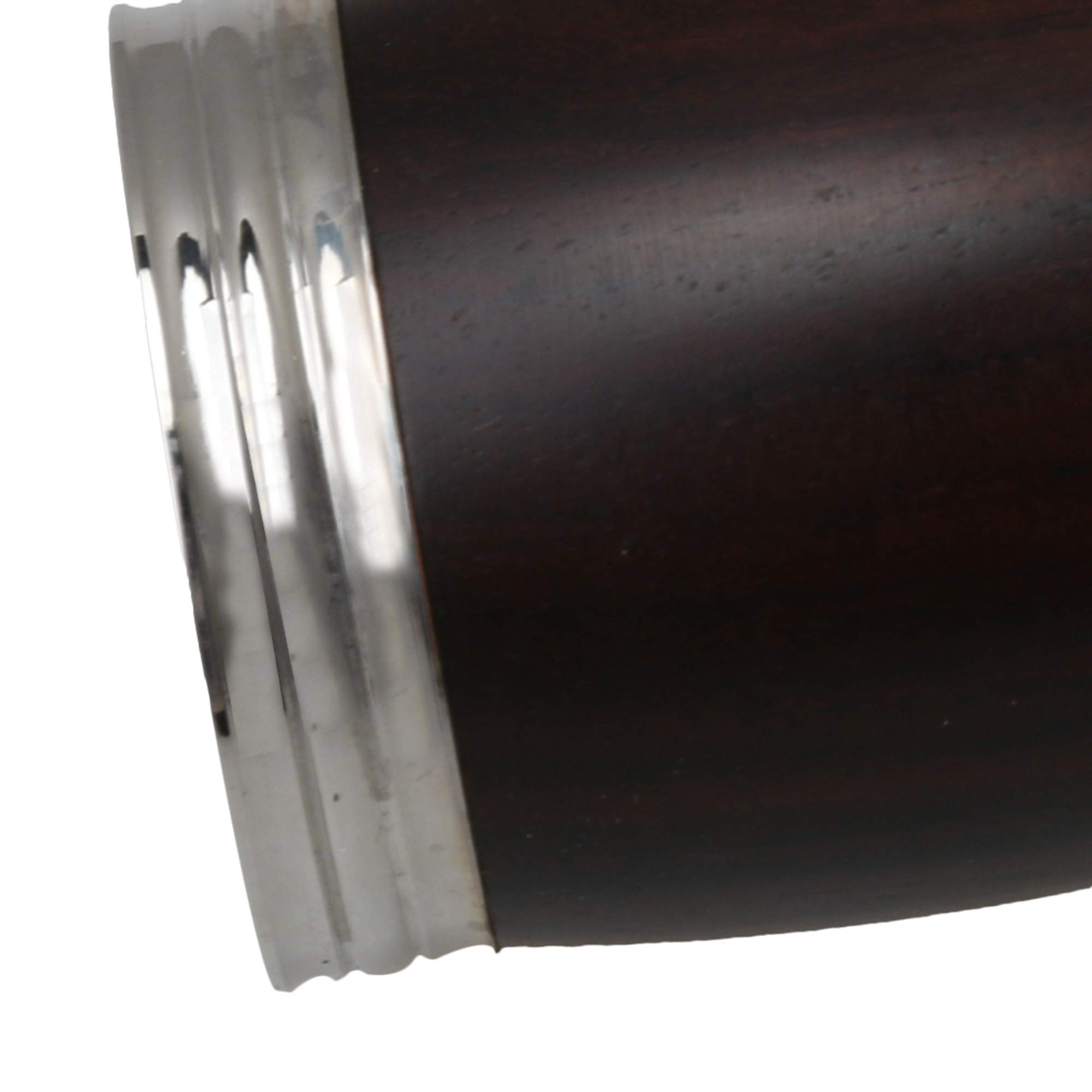 Yibuy Klarinette mit Metallring, für Bb Ebenholz, 60 mm Länge, Schwarz