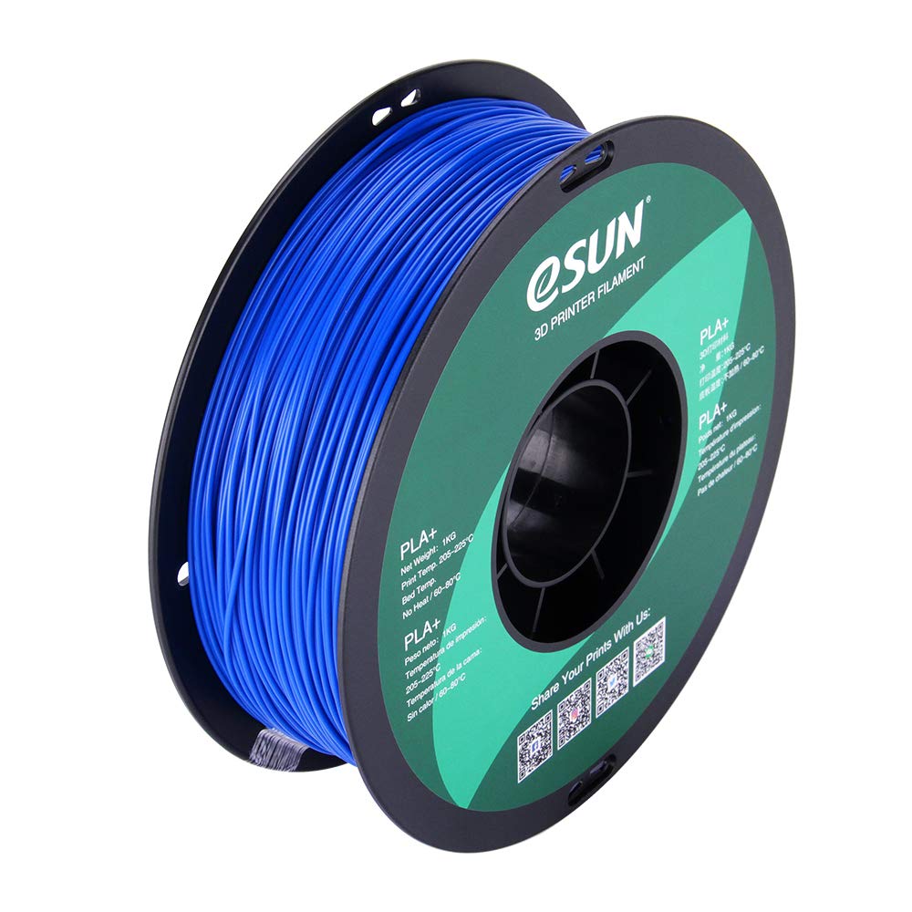 PLA+ Filament 1.75mm | Crack Resistant - Smooth Finish PLA | Filament For FDM 3D Printers | PLA PLUS Roll Tolerance Within +/-0.05mm (Blue)