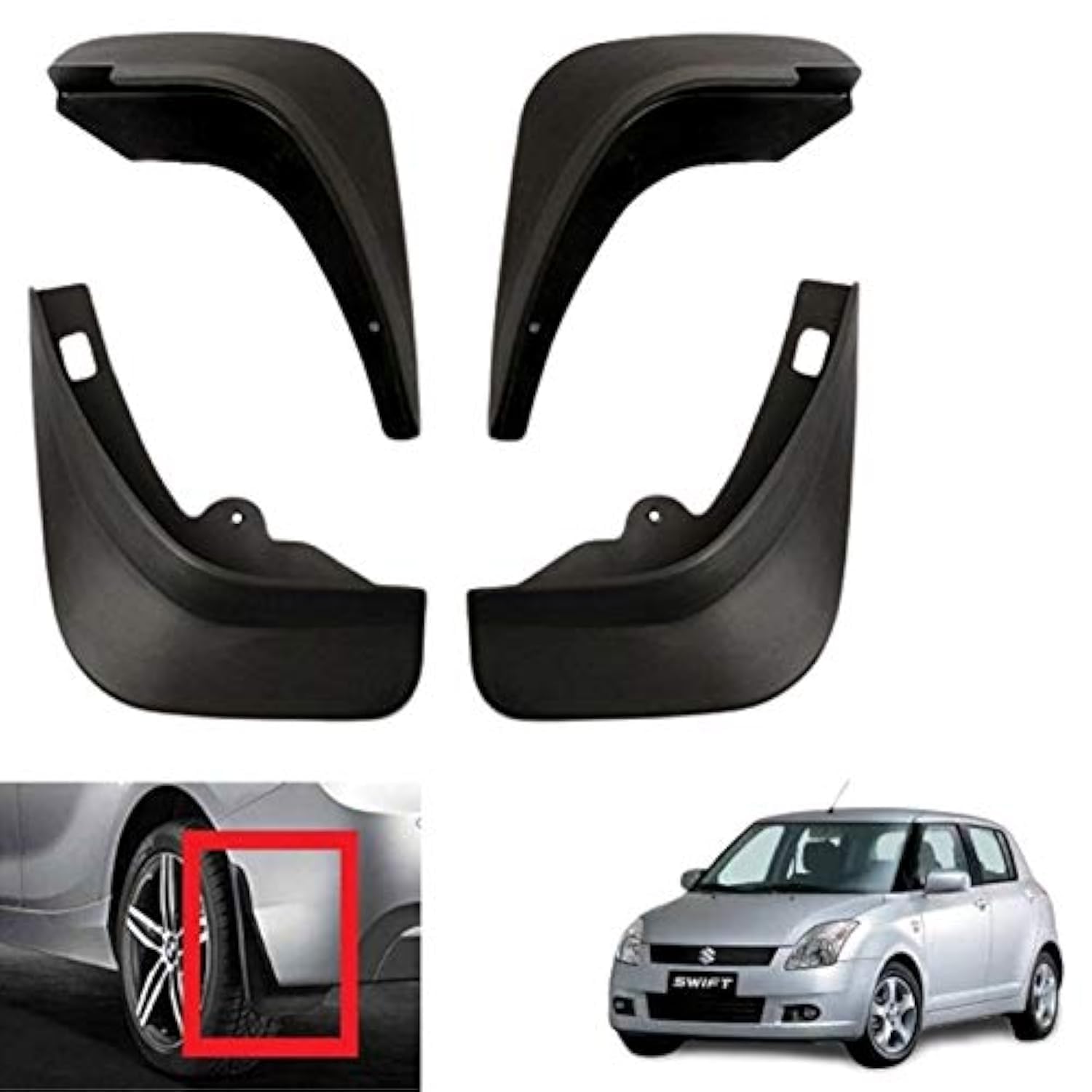 OEM Type Mud Flap for Car Maruti Swift Old Model 2005 Type 1
