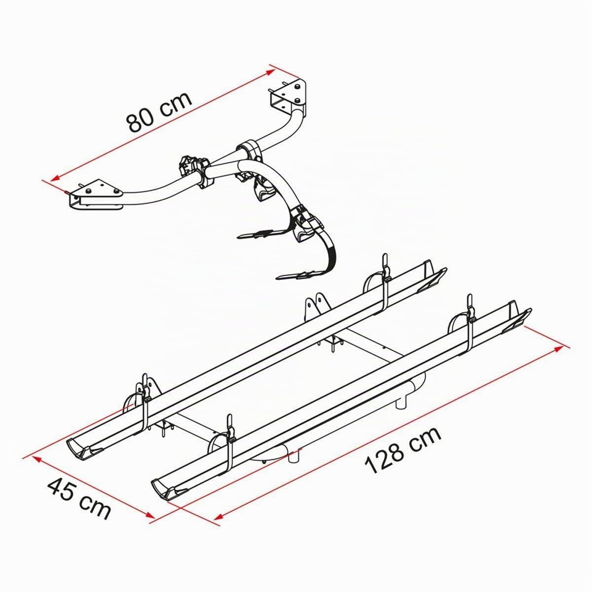 Fiamma Garage Standard Fahrradträger 2 Fahrräder Heckgarage Heck max 50 kg Reise Träger Räder