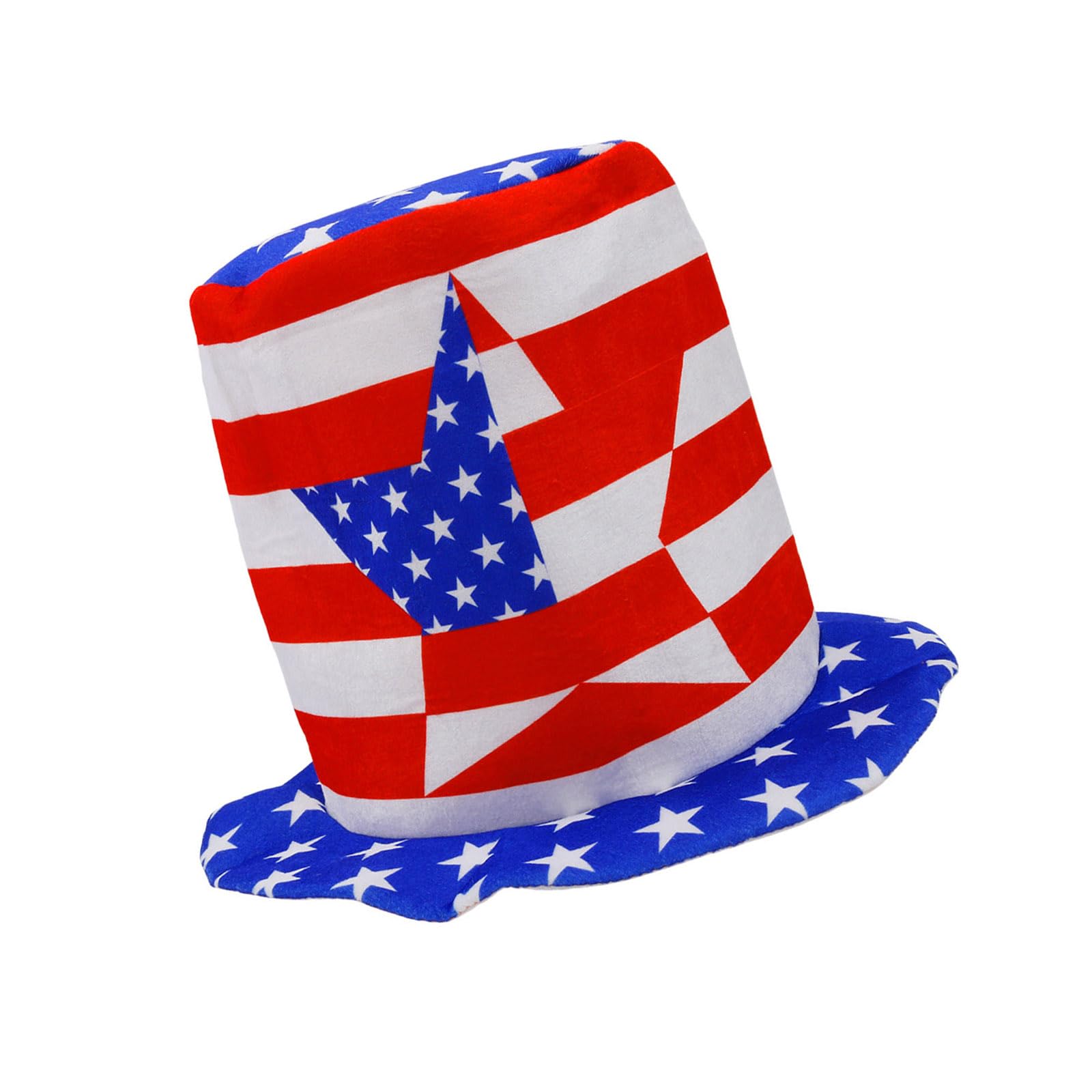 Festival Striped Star Fabric Tree Top Fabric Memorial Holiday Tree Top for Independence Day Celebration Nationalistic Striped Star Decoration