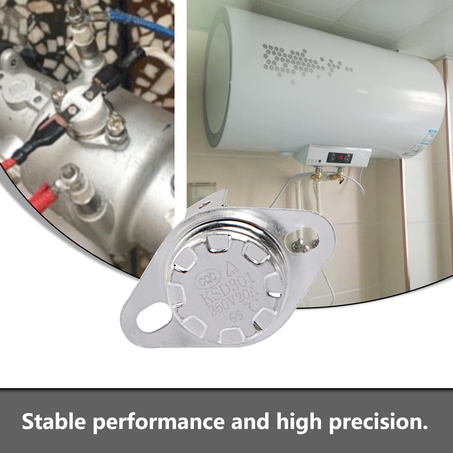 Amazon | Aopin熱制御スイッチKSD301通常閉鎖NC 65度250V高電流20A