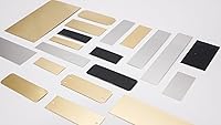 Vista 3 de Engraving Plate Assortment - 20 Piece Aluminum and Brass Stamping