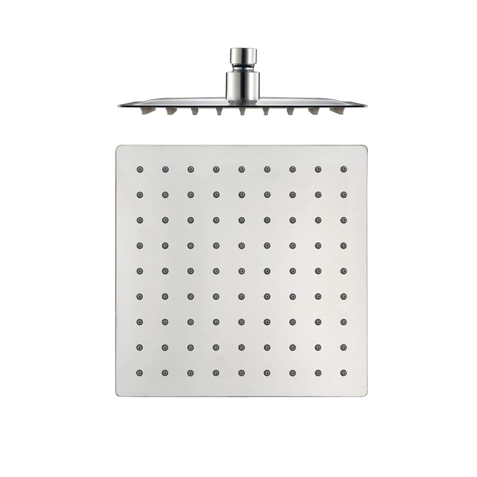 Alcachofa de Ducha, Cromado Cuadrado Alcachofas Fijas para Ducha de Alta Presión 304 Acero Inoxidable Ultra Delgado Rociador Ducha Efecto Lluvia,8 Inch