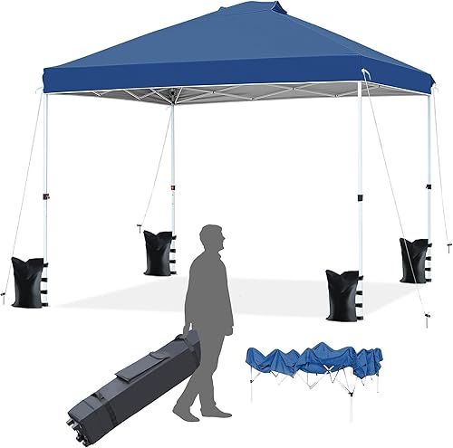 Tienda de campaña desplegable de 10 x 10 Ez Up para acampar al aire libre, fiestas, patio trasero, kiosco comercial resistente al agua con bolsa