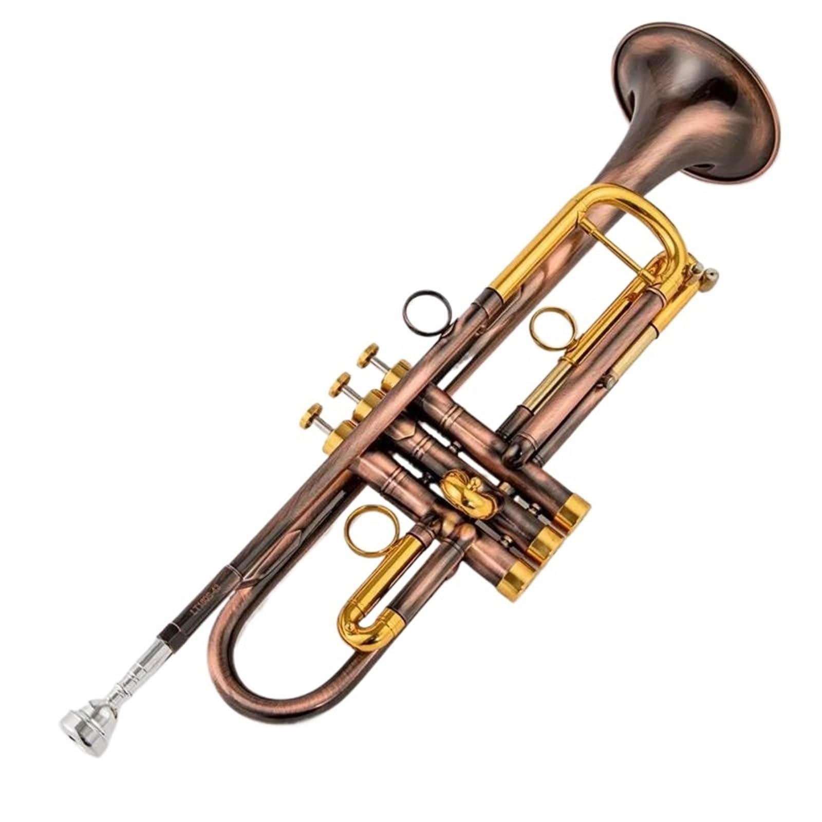 trąbka dla początkujących Instrumenty Muzyczne Mosiężna Trąbka Bb Antyczna Miedziana Powierzchnia Mała Trąbka Bb