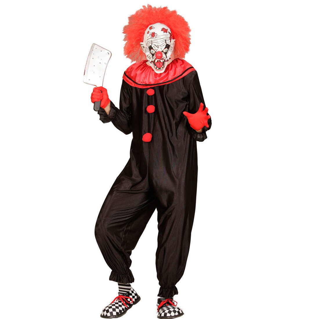 Amakando Halloween Costume - XL (54) - Killer Clown Costume Horror Clown Costume Creep Clown Outfit Pier Red Dress Up Killer Clown Coverall Amakando Halloween Costume - XL (54) - Killer Clown Costume Horror Clown Costume Creep Clown Outfit Pier Red Dress Up Killer Clown Coverall