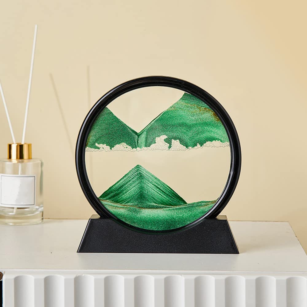 Peinture sablier 3D anti stress Youther | Verre relaxant bureau déstressant