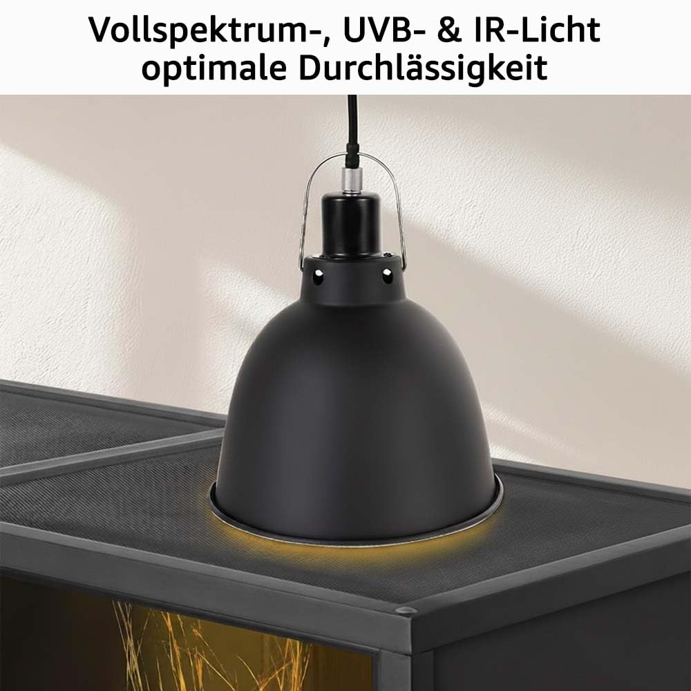 unipaws Großes Reptilien Terrarium 91 x 45 x 45 cm, Frontöffnendes Terrarium mit Glasschiebetüren, Oberbelüftung, stapelbares Gehege für Echsen, Bartagamen und andere Reptilien