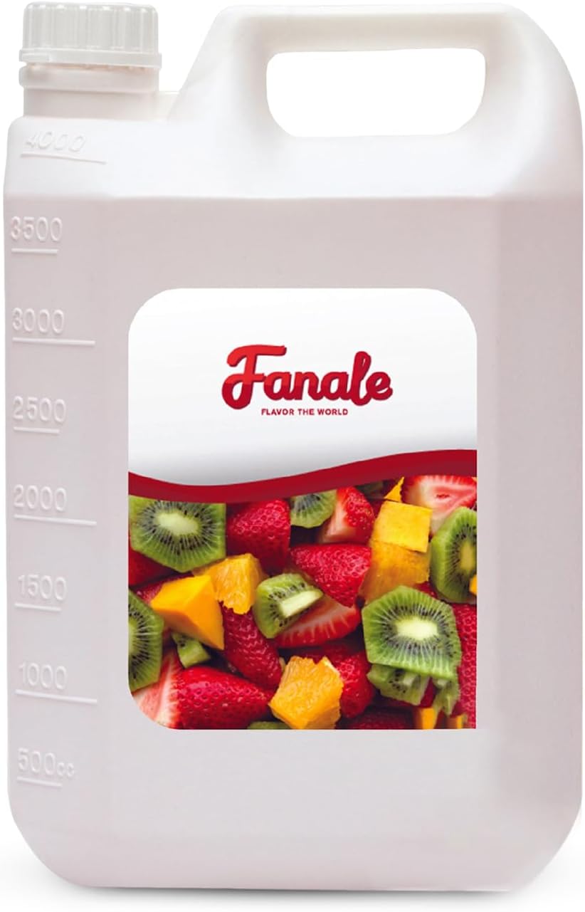 Fanale Premium Flavoring Concentrated Syrup for Bubble Tea 11 lb | Peach Flavor Syrup | for Boba Tea, Smoothies, Slushes, Desserts | 11lb | SRP040